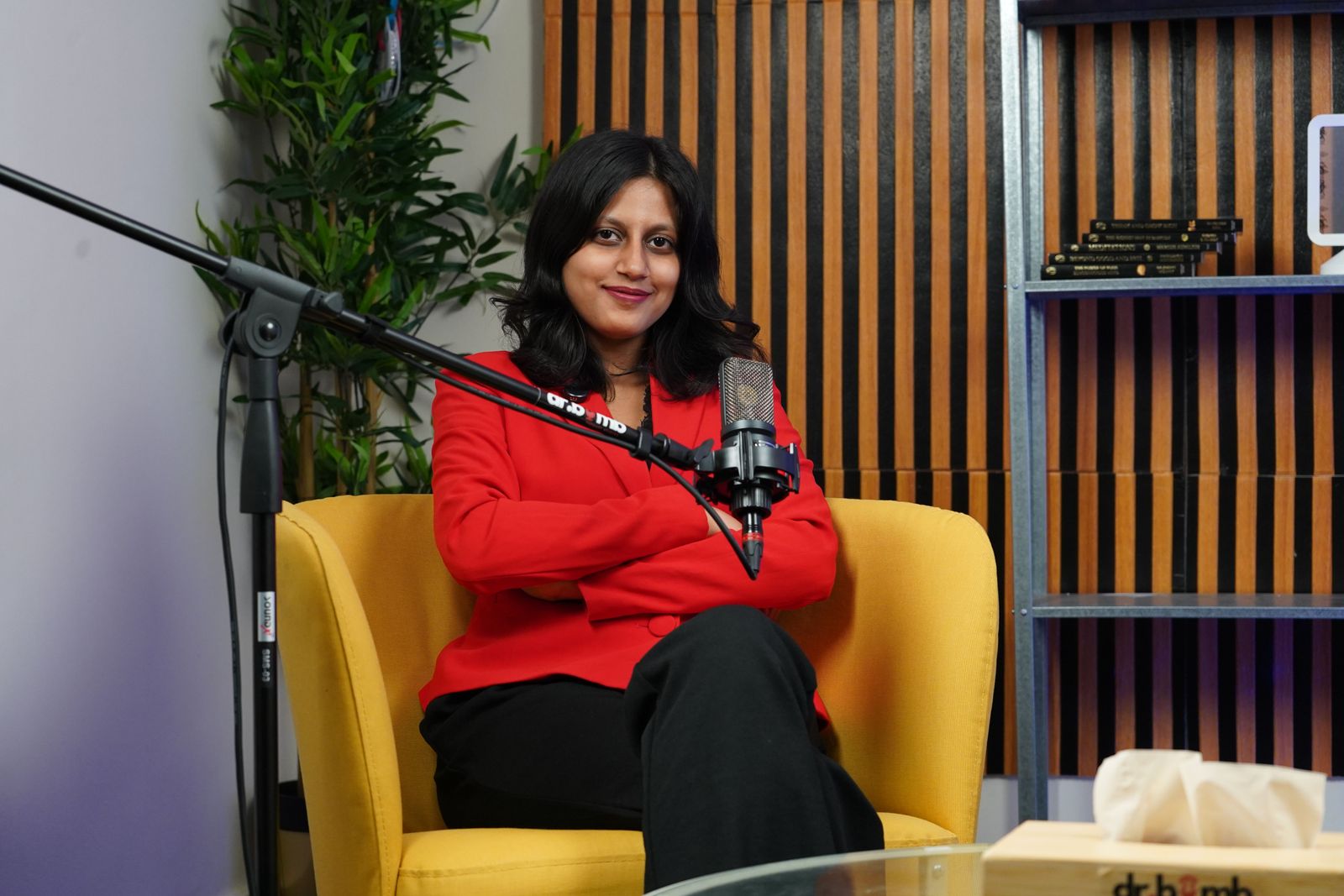 DrBomb Downtown Dubai podcast studio interior 2