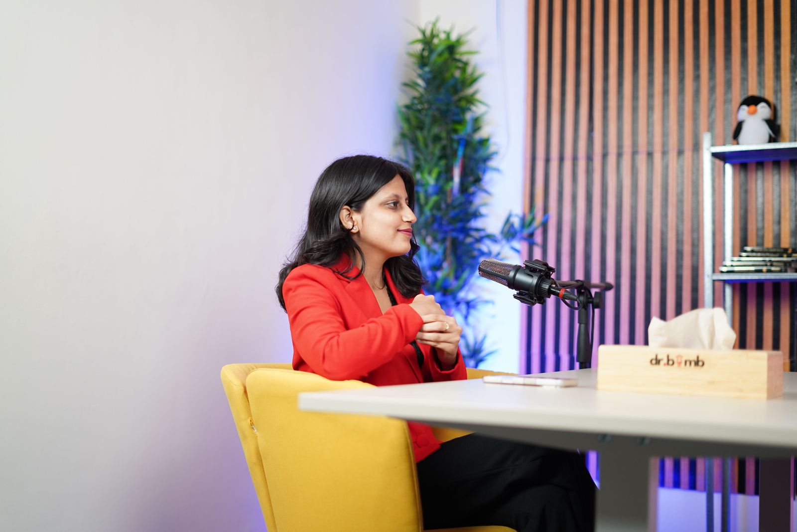 DrBomb Downtown Dubai podcast studio interior 4