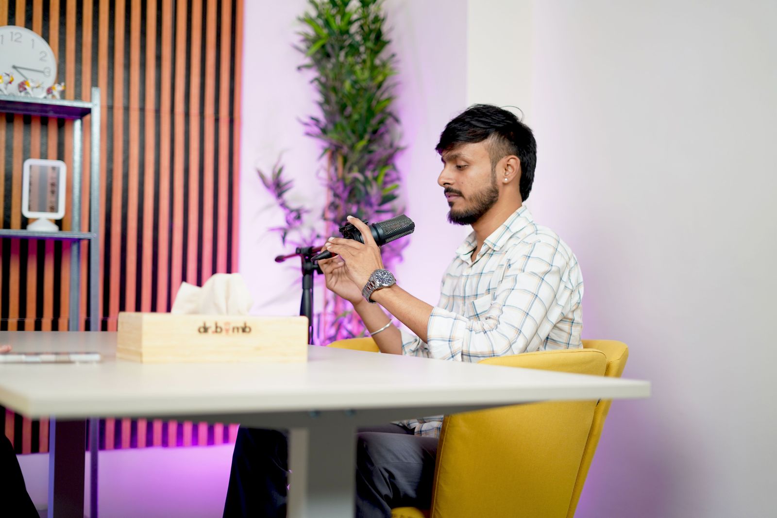 DrBomb Downtown Dubai podcast studio interior 6